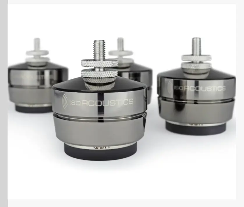 Aisladores IsoAcoustics de acero para bocinas de piso